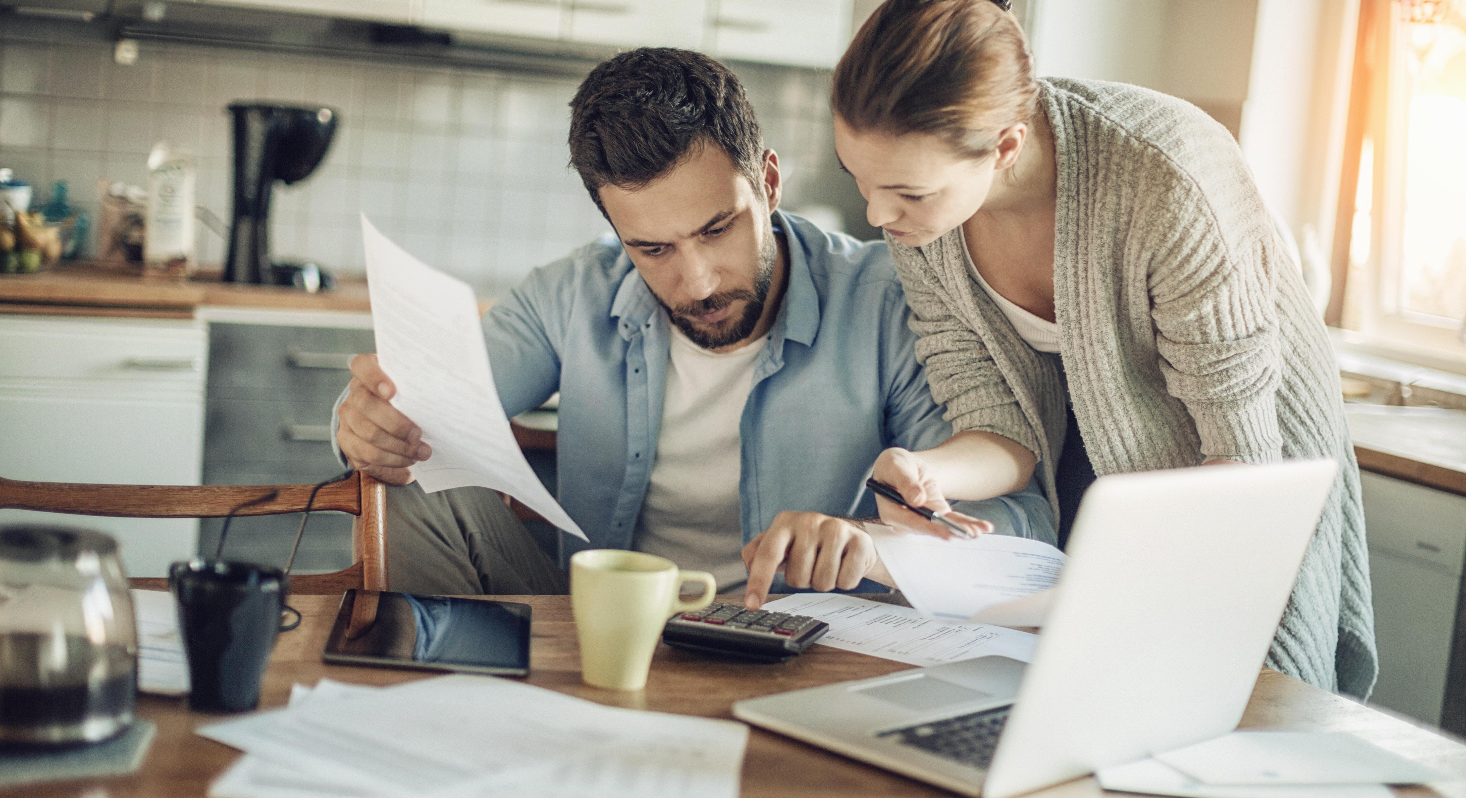 Couple Paying Bills