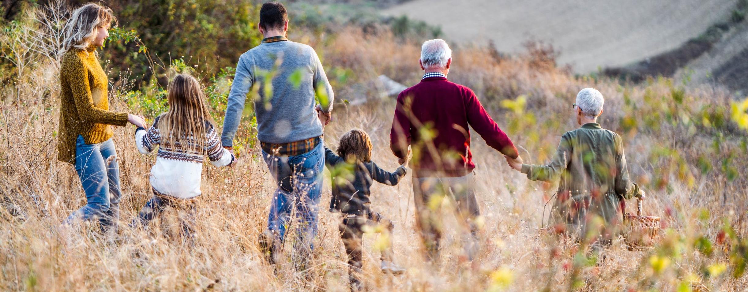 Extended Family Walking
